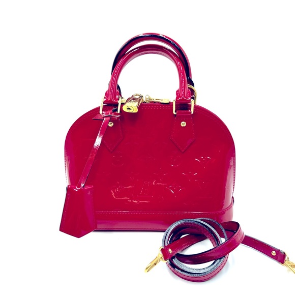 Auth Louis Vuitton Rosewood Vernis Alma BB 2way Crossbody Bag Preloved Tote - Picture 12 of 16